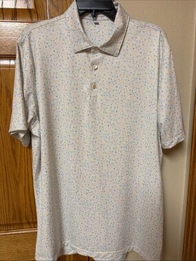 Peter Millar Men’s Polo Shirt - Rare Arnold Palmer iced tea and lemonade shirt